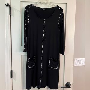 Tribal Black Studded Dress